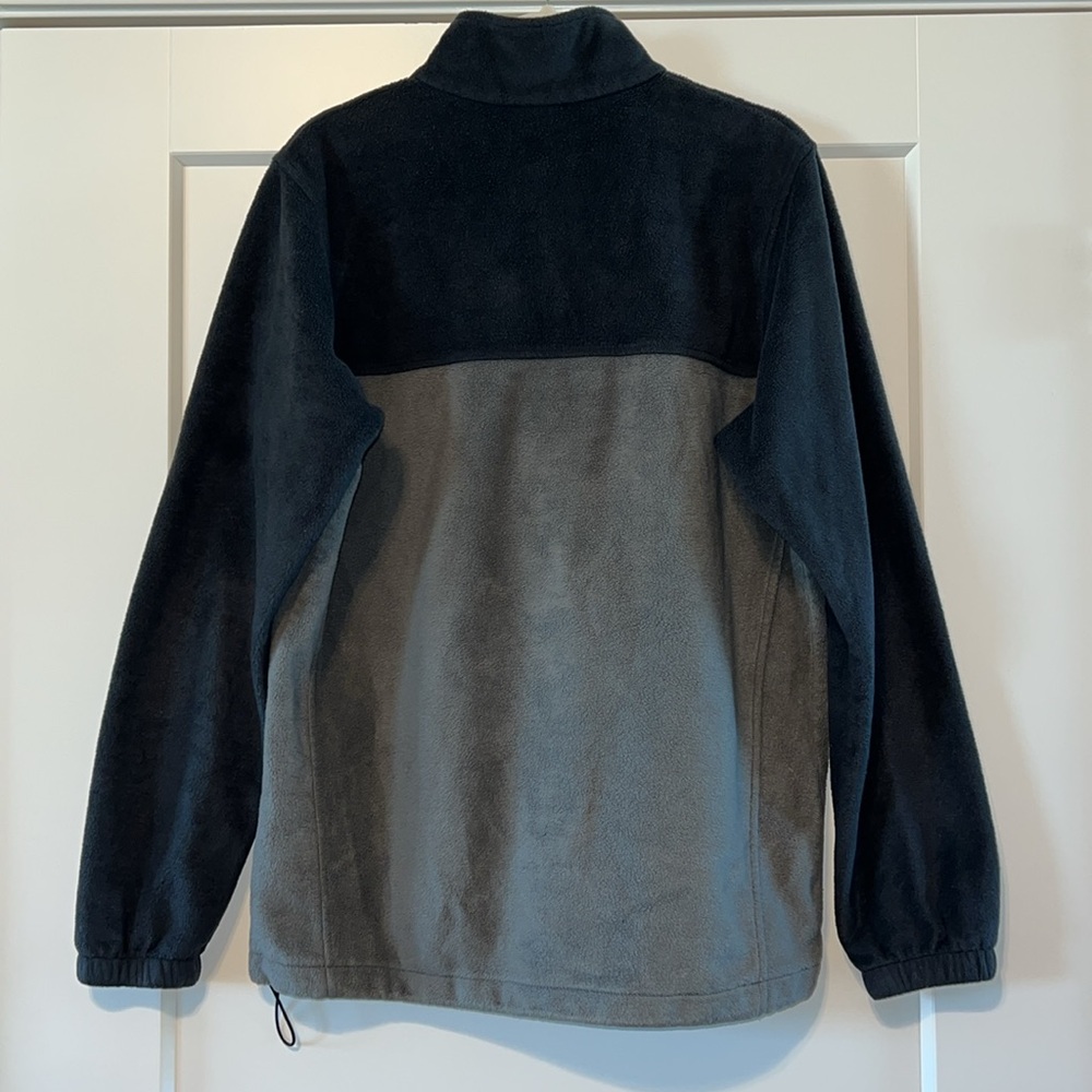 Columbia Black & Gray Two Toned 1/4 Zip Fleece Pullover, Men’s Size Medium - Picture 3 of 8